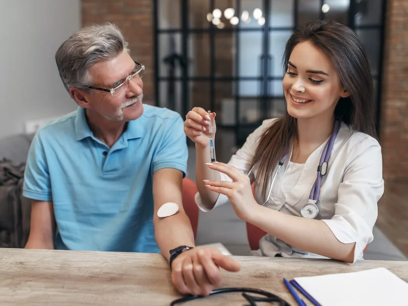 Nurse at Home for Injection